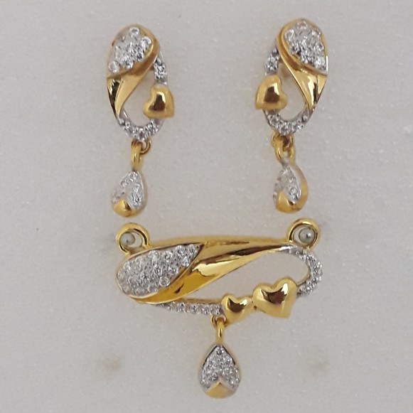 916 cz gold fancy ms set
