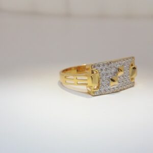 916 cz gold exclusive ring for men