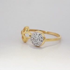 916 cz gold exclusive ring for ladies