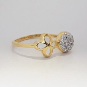 916 cz gold exclusive ring for ladies