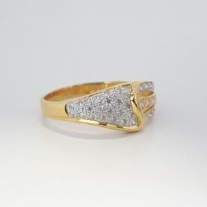 916 cz gold ladies ring