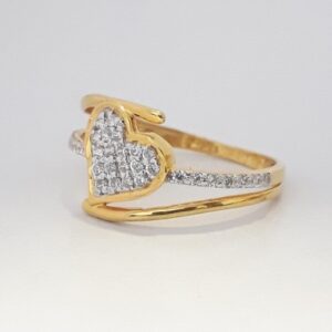 916 cz gold casual ring for ladies