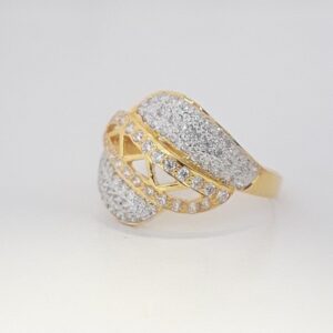916 cz gold exclusive ring for ladies