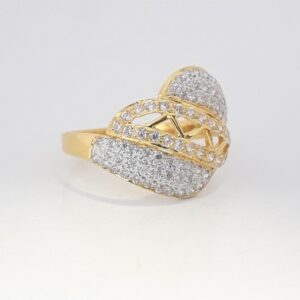 916 cz gold exclusive ring for ladies