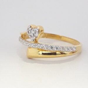 916 cz gold exclusive ring for ladies