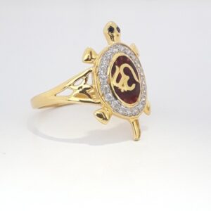 916 cz gold ladies ring