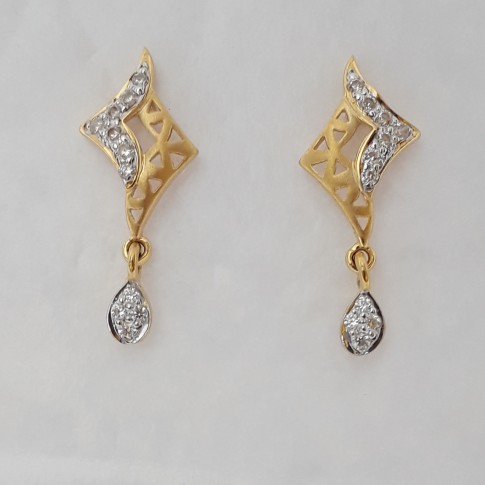 916 cz gold exclusive earrings