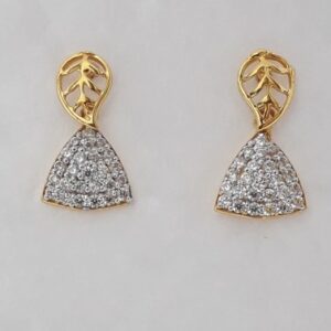 916 cz gold earrings