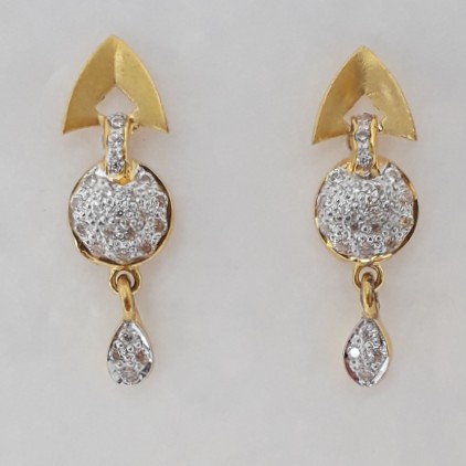 916 cz gold exclusive earrings