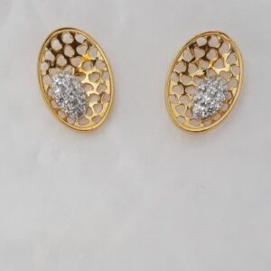 916 cz gold fancy earrings