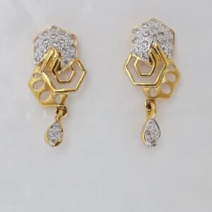 916 cz gold exclusive earrings
