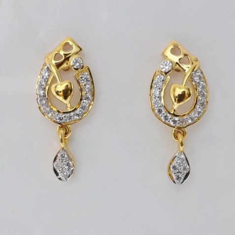 916 cz gold exclusive earrings