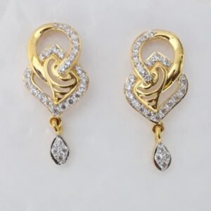 916 cz gold exclusive earrings
