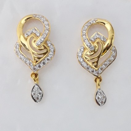 916 cz gold exclusive earrings