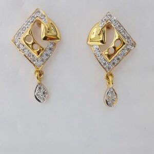 916 cz gold fancy earrings