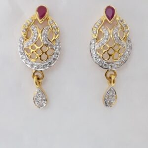 916 cz gold earrings
