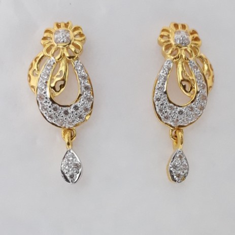 916 cz gold exclusive earrings