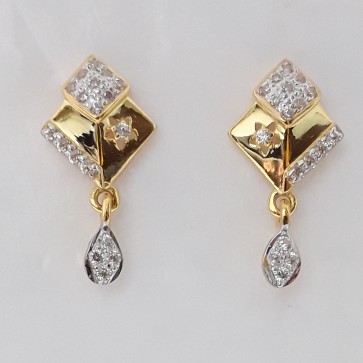 916 cz gold exclusive earrings
