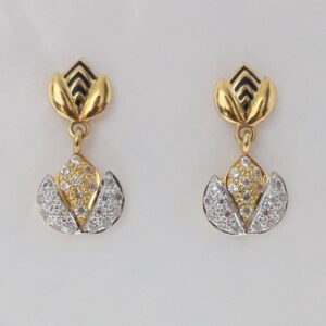 916 cz gold fancy earrings