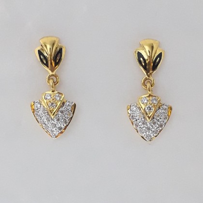 916 cz light weight fancy earrings