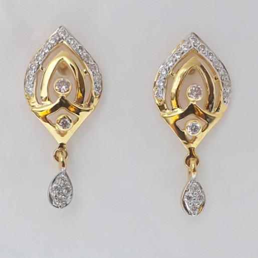 916 cz gold exclusive earrings
