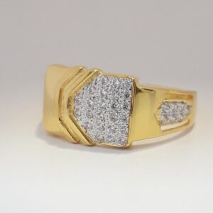 916 cz gold exclusive ring for men
