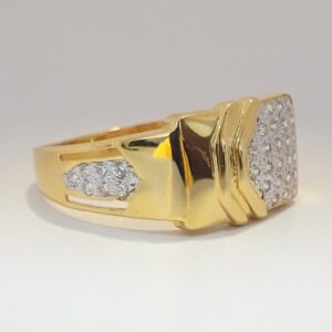 916 cz gold exclusive ring for men