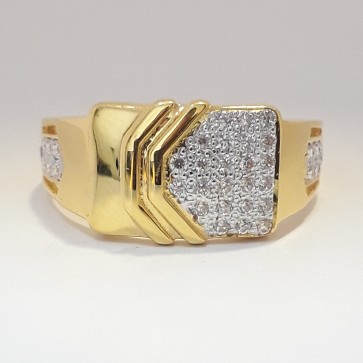 916 cz gold exclusive ring for men