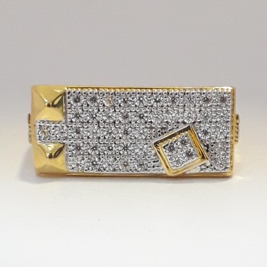 916 cz gold exclusive ring for men