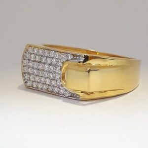 916 cz gold exclusive men's ring