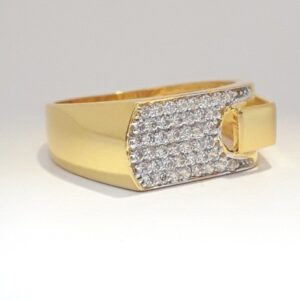 916 cz gold exclusive men's ring