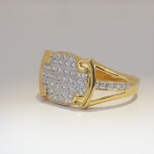 916 cz gold exclusive ring for men