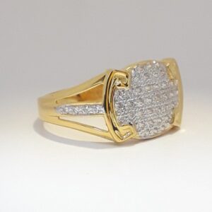 916 cz gold exclusive ring for men