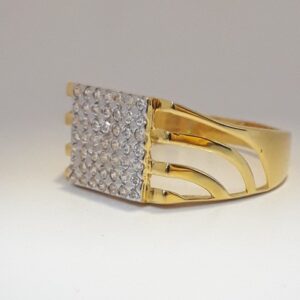 916 cz gold exclusive men's ring