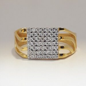 916 cz gold exclusive men's ring