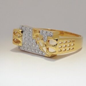 916 cz gold exclusive men's ring
