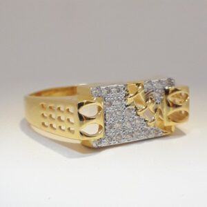 916 cz gold exclusive men's ring