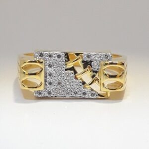916 cz gold exclusive men's ring