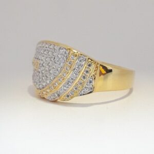 916 cz gold exclusive ring for men