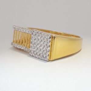 916 cz gold men's ring