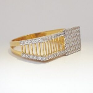 916 cz gold men's ring
