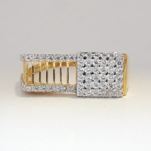 916 cz gold men's ring