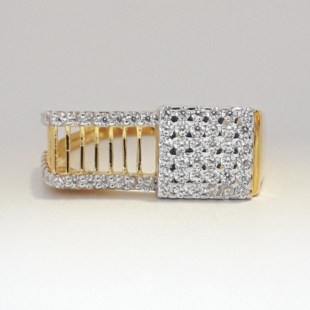 916 cz gold men's ring