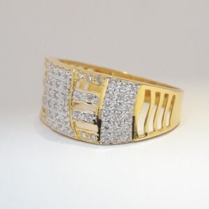 916 cz gold exclusive ring for men