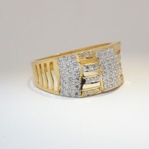 916 cz gold exclusive ring for men