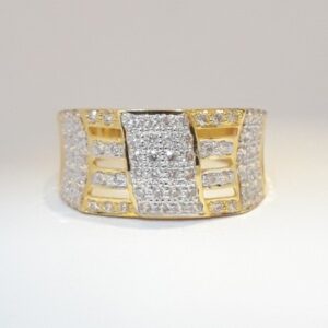 916 cz gold exclusive ring for men