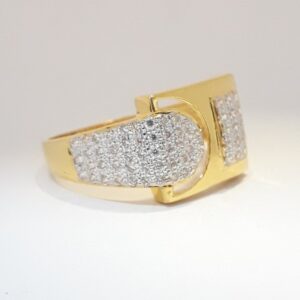 916 cz gold exclusive gents ring