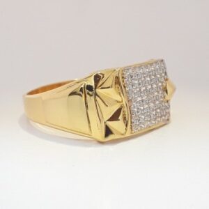 cz gold exclusive men's ring