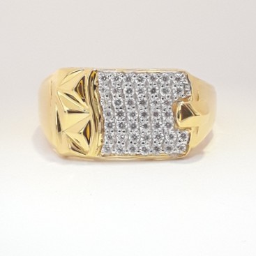 cz gold exclusive men's ring