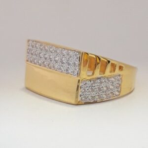 916 cz gold rings for men